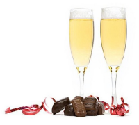 Pre-Flight Chocolates and Bubbly