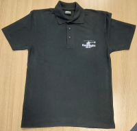 Polo Shirt - black Heliflight logo short sleeve 